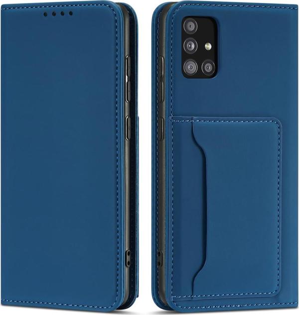 Θήκη καρτών μαγνήτης για Xiaomi Redmi Note 11 Pro πορτοφόλι για κάρτες βάση μπλε
