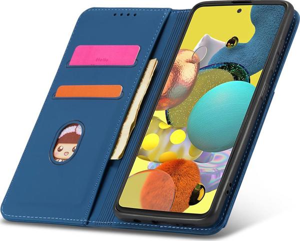 Θήκη καρτών μαγνήτης για Xiaomi Redmi Note 11 Pro πορτοφόλι για κάρτες βάση μπλε
