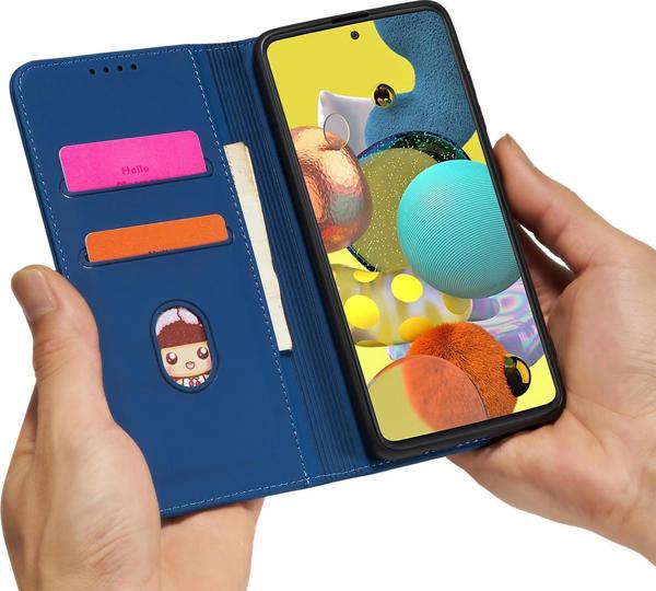 Θήκη καρτών μαγνήτης για Xiaomi Redmi Note 11 Pro πορτοφόλι για κάρτες βάση μπλε