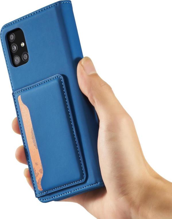 Θήκη καρτών μαγνήτης για Xiaomi Redmi Note 11 Pro πορτοφόλι για κάρτες βάση μπλε