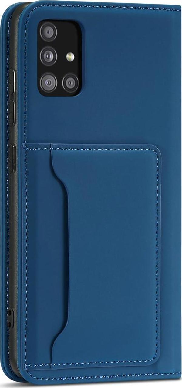 Θήκη καρτών μαγνήτης για Xiaomi Redmi Note 11 Pro πορτοφόλι για κάρτες βάση μπλε