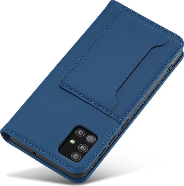 Θήκη καρτών μαγνήτης για Xiaomi Redmi Note 11 Pro πορτοφόλι για κάρτες βάση μπλε