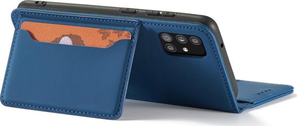 Θήκη καρτών μαγνήτης για Xiaomi Redmi Note 11 Pro πορτοφόλι για κάρτες βάση μπλε
