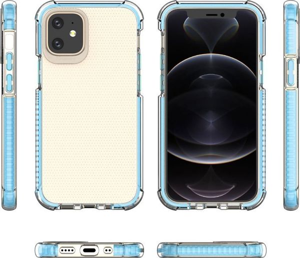 Hurtel Spring Armor ζελατινώδης ελαστική θήκη με έγχρωμο πλαίσιο για iPhone 12 mini πράσινο