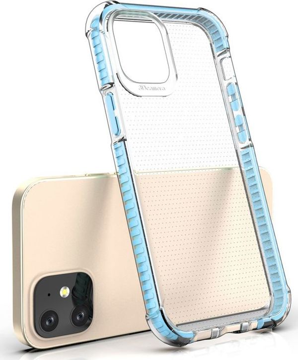 Hurtel Spring Armor ζελατινώδης ελαστική θήκη με έγχρωμο πλαίσιο για iPhone 12 mini πράσινο