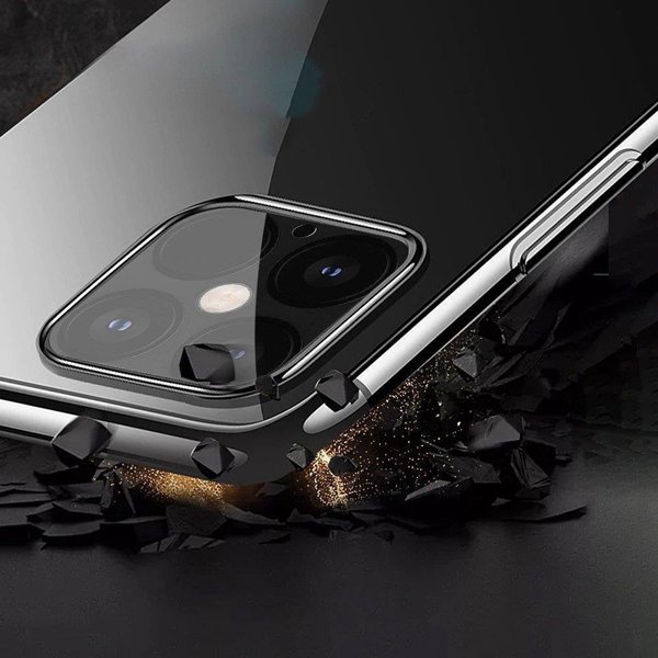 Hurtel Clear Color θήκη ζελατίνης με μεταλλικό πλαίσιο για Xiaomi Redmi Note 11 Pro+ 5G / 11 Pro 5G / 11 Pro μπλε