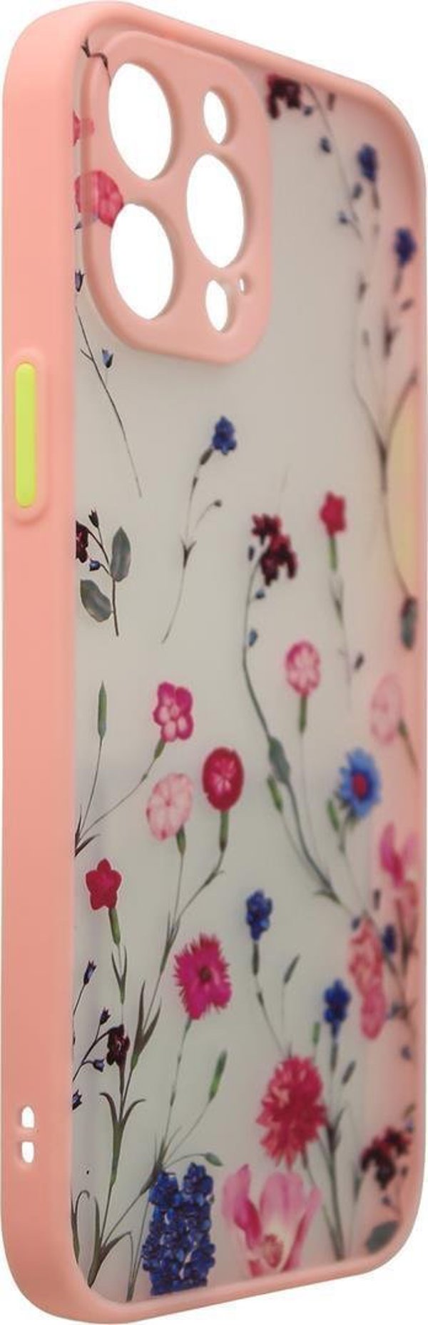 Hurtel Design Θήκη etui για iPhone 12 Pro Max κάλυμμα με λουλούδια ροζ