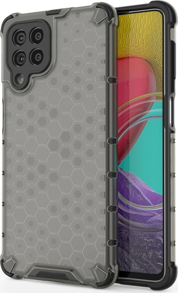 Θήκη Honeycomb Hurtel με θήκη από ζελέ για Samsung Galaxy M53 5G μαύρο