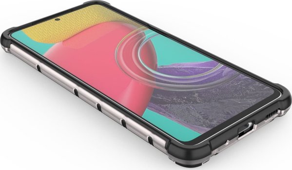 Θήκη Honeycomb Hurtel με θήκη από ζελέ για Samsung Galaxy M53 5G μαύρο