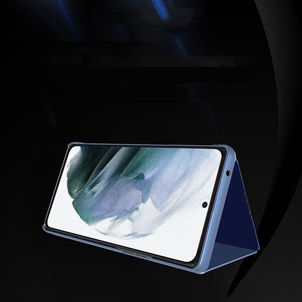 Hurtel Clear View Case θήκη για Samsung Galaxy S23 Ultra κάλυμμα με πτερύγιο ροζ