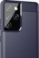 Εύκαμπτο κάλυμμα Hurtel Carbon Case για Samsung Galaxy S21 Ultra 5G μπλε