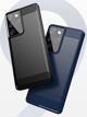 Εύκαμπτο κάλυμμα Hurtel Carbon Case για Samsung Galaxy S21 Ultra 5G μπλε