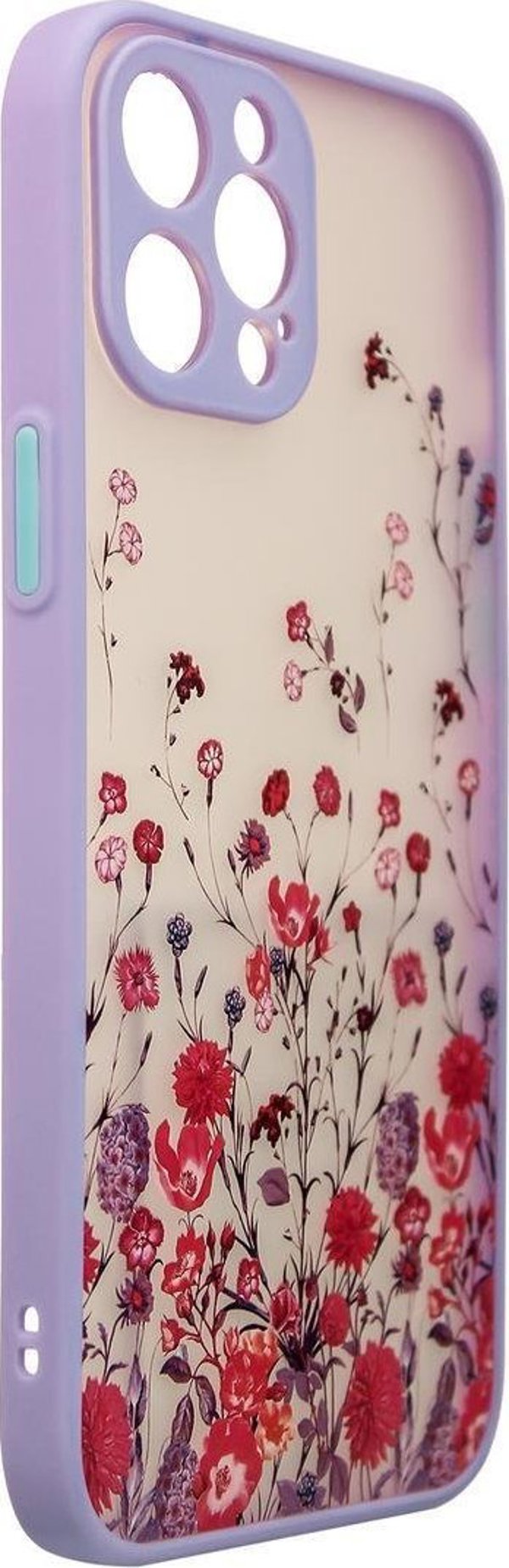 Θήκη Hurtel Design για iPhone 12 Pro Max με μοβ λουλούδια