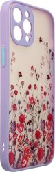 Θήκη Hurtel Design για iPhone 12 Pro Max με μοβ λουλούδια