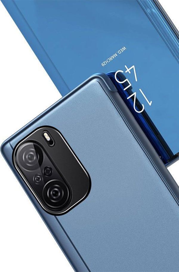 Hurtel Clear View Case θήκη με καπάκι Xiaomi Redmi K40 Pro+ / K40 Pro / K40 / Poco F3 μπλε