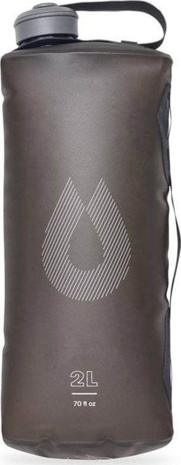 HydraPak Πτυσσόμενο Μπουκάλι Seeker, 2000ml, Γκρι, Ελαφρύ Αθλητικό Παγούρι για Πεζοπορία και Outdoor Δραστηριότητες