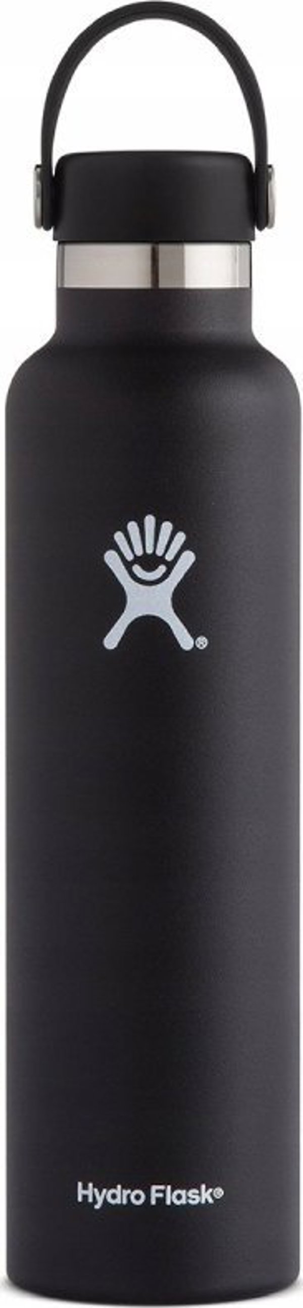 Hydro Flask Standard Mouth Flex Straw Cap water bottle, 700 ml - Black