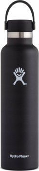 Hydro Flask Standard Mouth Flex Straw Cap water bottle, 700 ml - Black