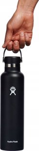 Hydro Flask Standard Mouth Flex Straw Cap water bottle, 700 ml - Black