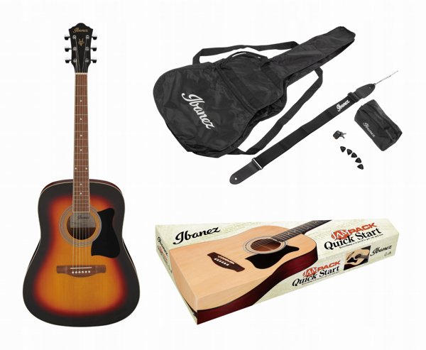 Ibanez V50NJP-OVS acoustic guitar package