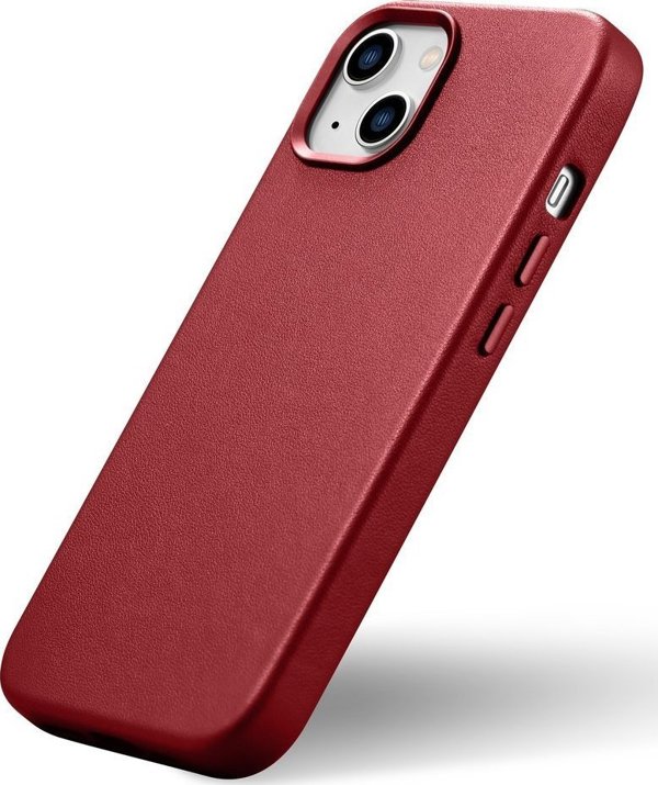 iCarer iCarer Θήκη Δερμάτινη θήκη από φυσικό δέρμα για iPhone 14 Plus κόκκινο (συμβατό με MagSafe)