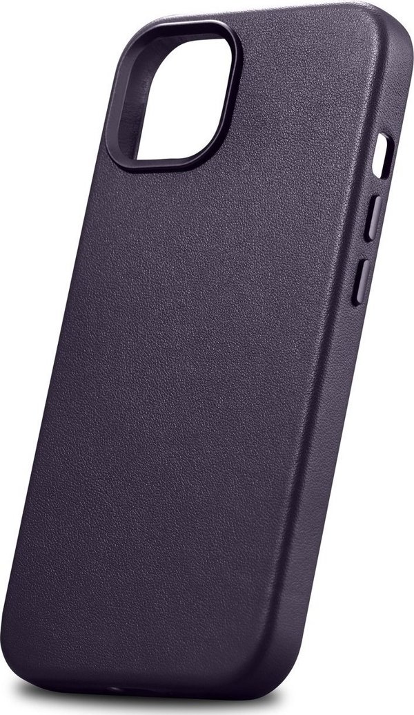 iCarer iCarer Case Leather θήκη από φυσικό δέρμα για iPhone 14 Plus σκούρο μοβ (συμβατό με MagSafe)