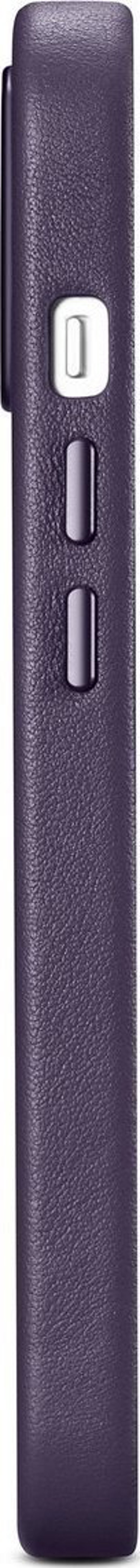 iCarer iCarer Case Leather θήκη από φυσικό δέρμα για iPhone 14 Plus σκούρο μοβ (συμβατό με MagSafe)
