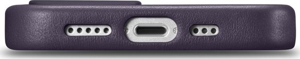 iCarer iCarer Case Leather θήκη από φυσικό δέρμα για iPhone 14 Plus σκούρο μοβ (συμβατό με MagSafe)