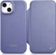 iCarer iCarer CE Premium Leather Folio Case δερμάτινη θήκη iPhone 14 Plus με μαγνητικό καπάκι MagSafe ανοιχτό μοβ (WMI14220715-LP)