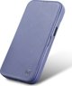 iCarer iCarer CE Premium Leather Folio Case δερμάτινη θήκη iPhone 14 Plus με μαγνητικό καπάκι MagSafe ανοιχτό μοβ (WMI14220715-LP)