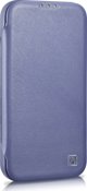 iCarer iCarer CE Premium Leather Folio Case δερμάτινη θήκη iPhone 14 Plus με μαγνητικό καπάκι MagSafe ανοιχτό μοβ (WMI14220715-LP)