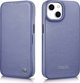 iCarer iCarer CE Premium Leather Folio Case δερμάτινη θήκη iPhone 14 Plus με μαγνητικό καπάκι MagSafe ανοιχτό μοβ (WMI14220715-LP)