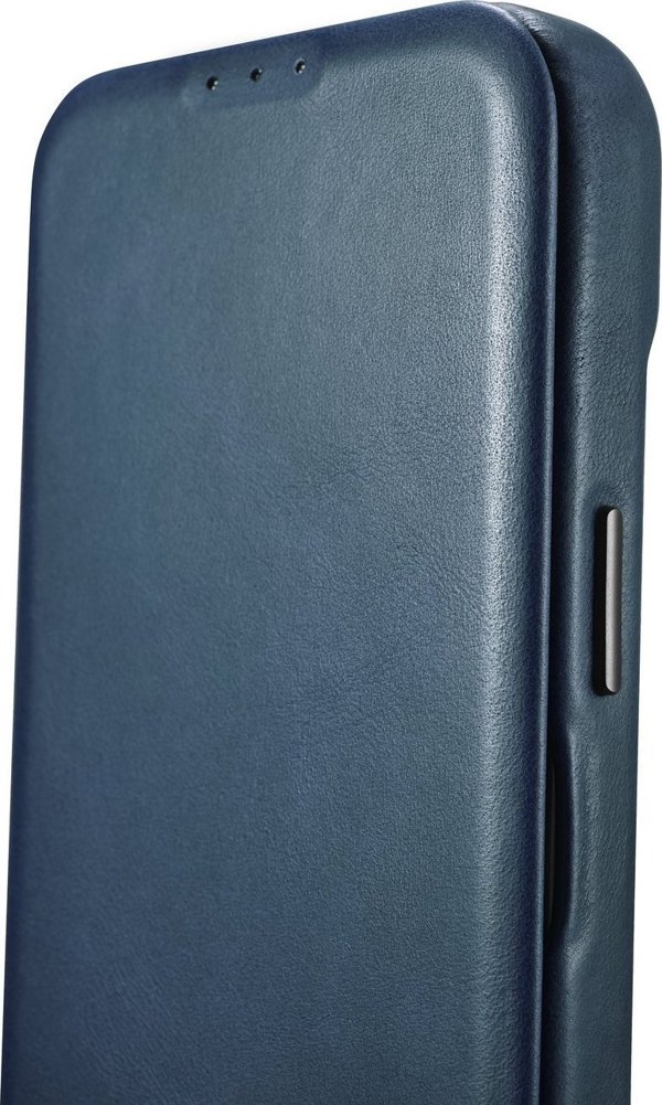 iCarer iCarer CE Oil Wax Premium Leather Folio Case δερμάτινη θήκη iPhone 14 Plus με μαγνητικό καπάκι MagSafe μπλε (AKI14220707-BU)