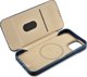 iCarer iCarer CE Oil Wax Premium Leather Folio Case δερμάτινη θήκη iPhone 14 Plus με μαγνητικό καπάκι MagSafe μπλε (AKI14220707-BU)