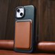 iCarer iCarer CE Oil Wax Premium Leather Folio Case δερμάτινη θήκη iPhone 14 Plus με μαγνητικό καπάκι MagSafe μπλε (AKI14220707-BU)