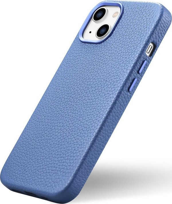 iCarer iCarer Litchi Premium Leather Case δερμάτινη θήκη iPhone 14 Plus μαγνητική με MagSafe ανοιχτό μπλε (WMI14220711-LB)