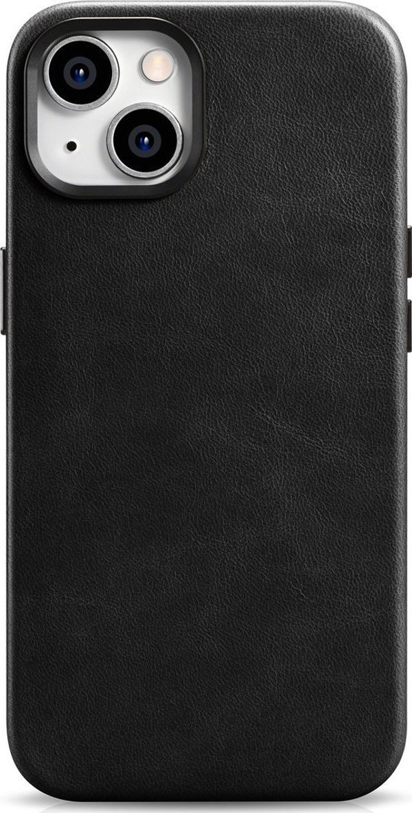 iCarer iCarer Oil Wax Premium Leather Case δερμάτινη θήκη iPhone 14 Plus μαγνητική με MagSafe μαύρο (WMI14220703-BK)