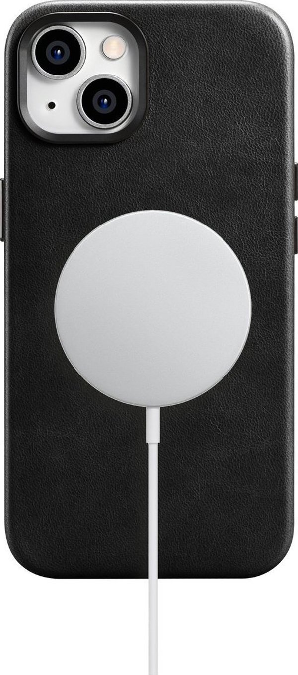 iCarer iCarer Oil Wax Premium Leather Case δερμάτινη θήκη iPhone 14 Plus μαγνητική με MagSafe μαύρο (WMI14220703-BK)