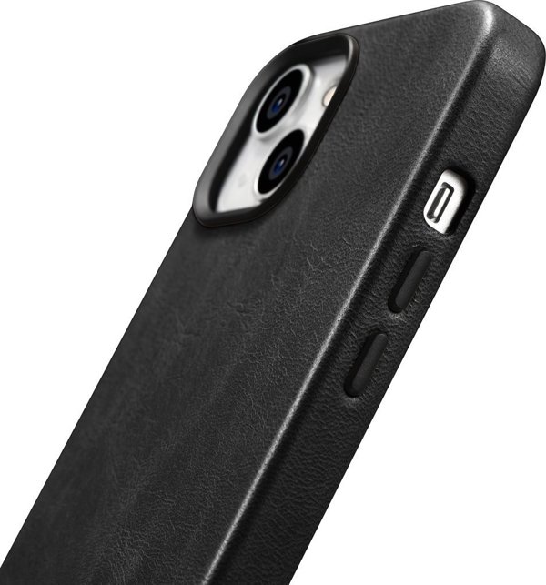 iCarer iCarer Oil Wax Premium Leather Case δερμάτινη θήκη iPhone 14 Plus μαγνητική με MagSafe μαύρο (WMI14220703-BK)
