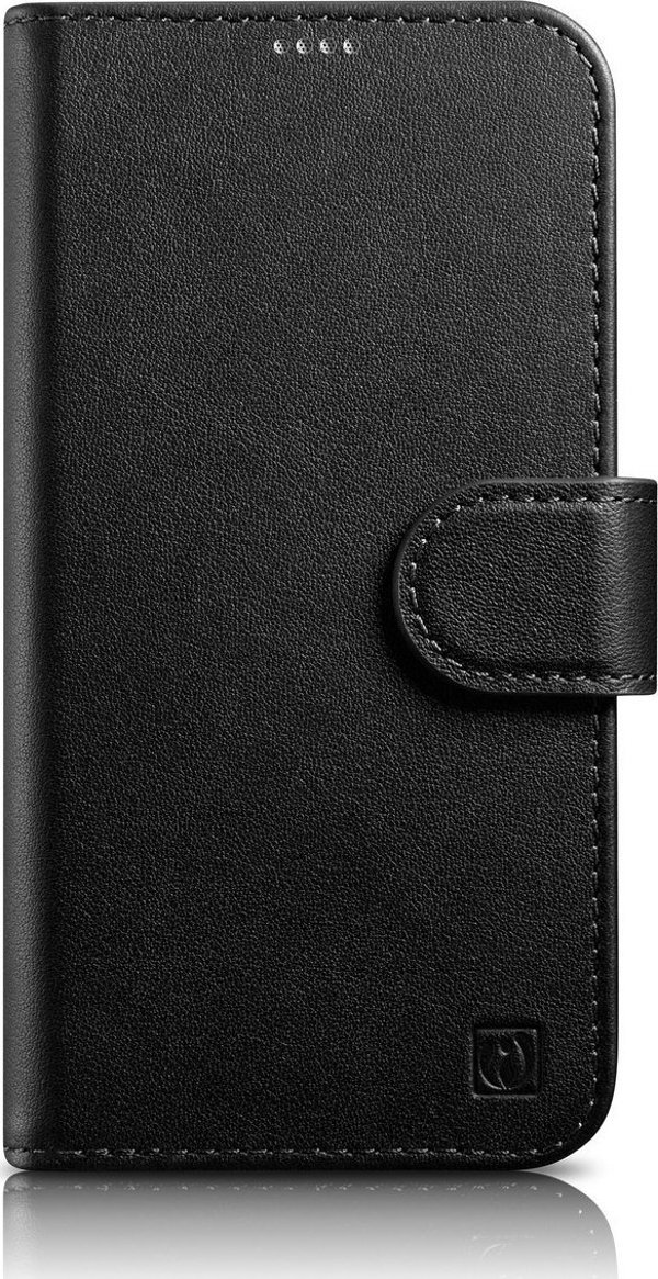 iCarer iCarer Θήκη Πορτοφόλι 2σε1 θήκη iPhone 14 Plus δερμάτινη θήκη με καπάκι Anti-RFID μαύρο (WMI14220727-BK)