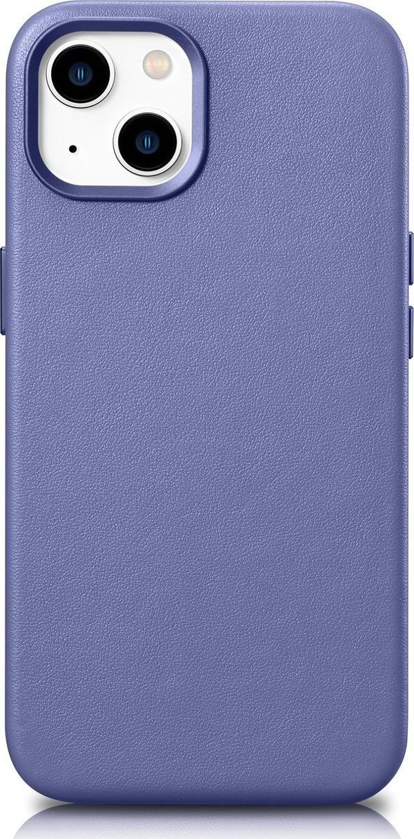 iCarer iCarer Case Leather θήκη από φυσικό δέρμα για iPhone 14 ανοιχτό μοβ (WMI14220705-LP) (συμβατό με MagSafe)