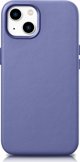 iCarer iCarer Case Leather θήκη από φυσικό δέρμα για iPhone 14 ανοιχτό μοβ (WMI14220705-LP) (συμβατό με MagSafe)