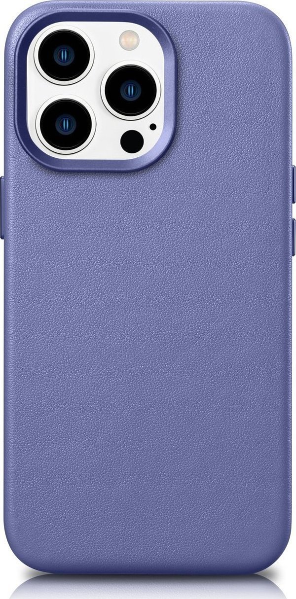 iCarer iCarer Θήκη Δερμάτινη θήκη από φυσικό δέρμα για iPhone 14 Pro Max ανοιχτό μοβ (WMI14220708-LP) (συμβατό με MagSafe)