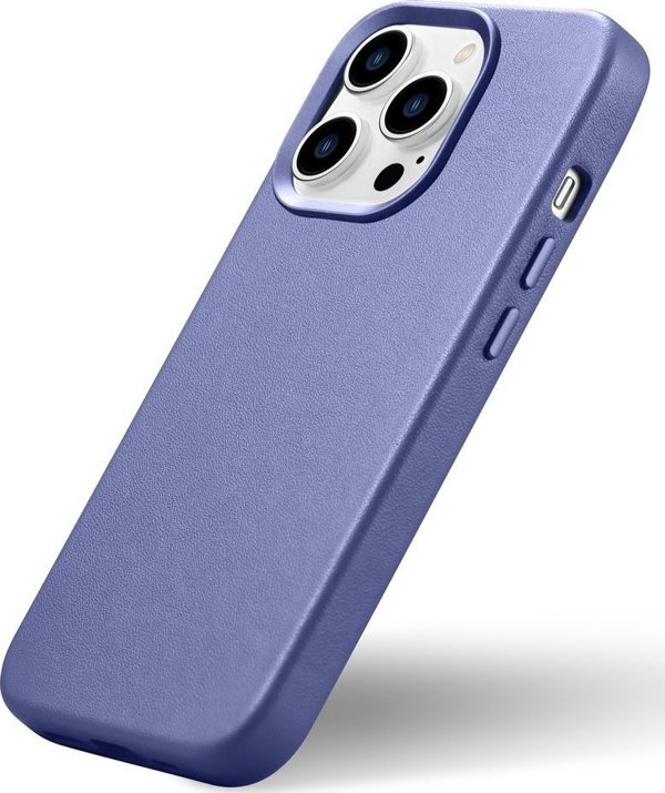 iCarer iCarer Θήκη Δερμάτινη θήκη από φυσικό δέρμα για iPhone 14 Pro Max ανοιχτό μοβ (WMI14220708-LP) (συμβατό με MagSafe)