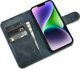 Θήκη πορτοφολιού iCarer iCarer Oil Wax 2σε1 για iPhone 14 Plus δερμάτινη θήκη με καπάκι Anti-RFID μπλε (WMI14220723-BU)