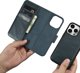 iCarer iCarer Oil Wax Wallet Case 2in1 θήκη iPhone 14 Pro δερμάτινη θήκη με καπάκι Anti-RFID μπλε (WMI14220722-BU)