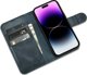 iCarer iCarer Oil Wax Wallet Case 2in1 θήκη iPhone 14 Pro δερμάτινη θήκη με καπάκι Anti-RFID μπλε (WMI14220722-BU)