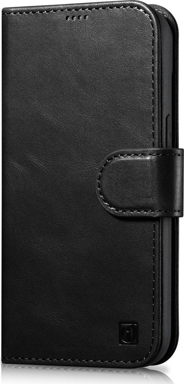 iCarer iCarer Oil Wax Wallet Case 2in1 θήκη iPhone 14 Plus δερμάτινη θήκη με καπάκι Anti-RFID μαύρο (WMI14220723-BK)