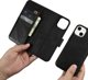 iCarer iCarer Oil Wax Wallet Case 2in1 θήκη iPhone 14 Plus δερμάτινη θήκη με καπάκι Anti-RFID μαύρο (WMI14220723-BK)