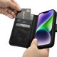 iCarer iCarer Oil Wax Wallet Case 2in1 θήκη iPhone 14 Plus δερμάτινη θήκη με καπάκι Anti-RFID μαύρο (WMI14220723-BK)